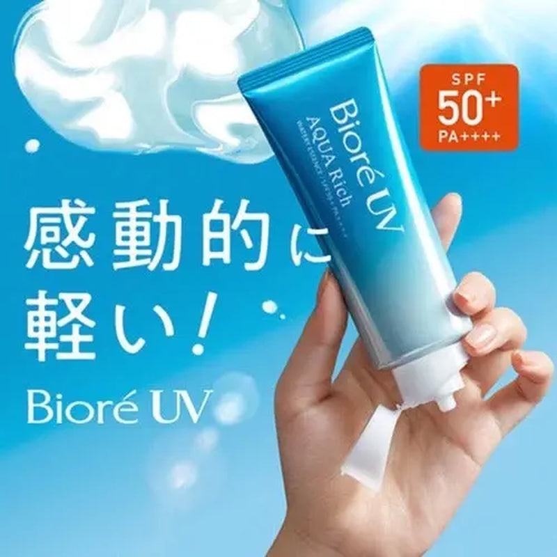 Kao Biore UV Aqua Rich Watery Essence SPF 50+ PA++++ Facial Lightweight Skincare Sunscreen Moisturize Comfort