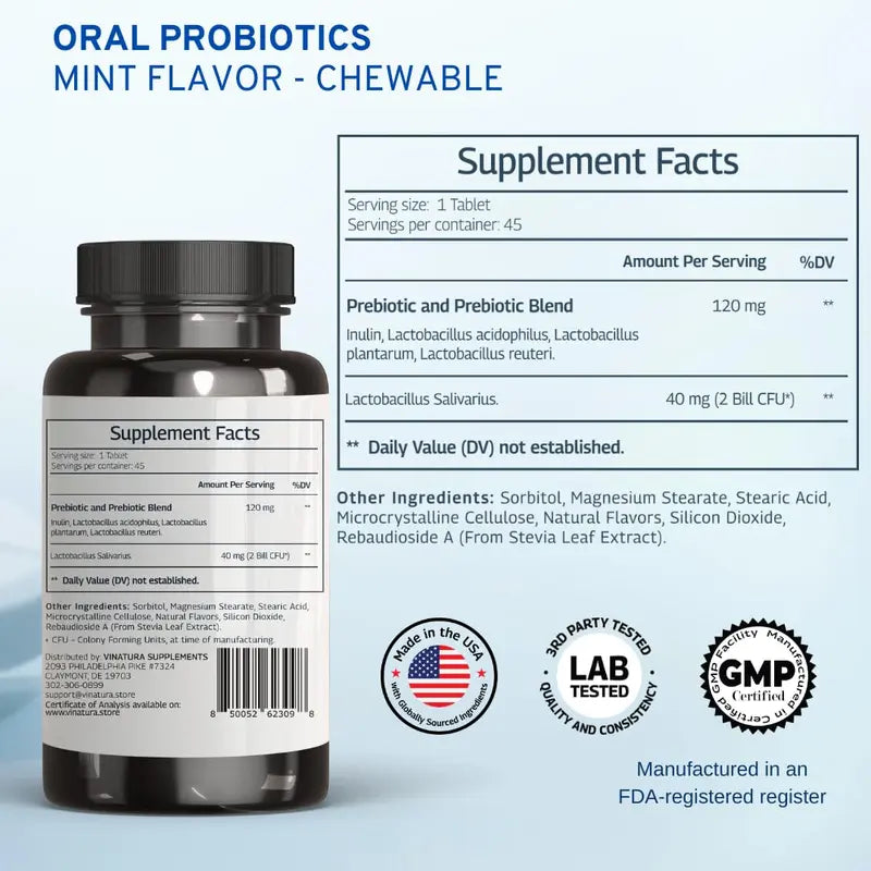 VINATURA Lactobacillus Salivarius Oral Probiotics