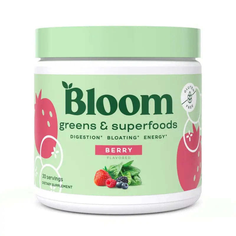 30Ct Bloom Nutrition Greens and Superfoods Powder - Probiotics for Digestive Health & Bloating Relief for Women, Digestive Enzymes for Gut Health, Best Tasting Greens