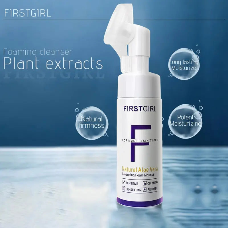 FIRSTGIRL Facial Cleanser, Skin Care Deepcleansing Moisturizing Facial Cleanser, Facialcleansers,Vitamin E & Aloe Vera Cleansing Milksilicone Brush Cleansing Skin Care Face Washcream Gentle Cleansing Moisturizing Cleanser