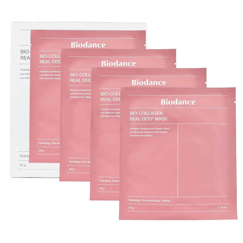 BIODANCE Bio Collagen Real Deep Mask, Overnight Mask, Pore Eraser Mask, Hydrogel Mask Sheet, Pore Tightening, Hydrating, Low Molecular Collagen Face Mask | 34G Collagen Sleepingmask Bio Collagen Bio Collagen Biocollagen Dance