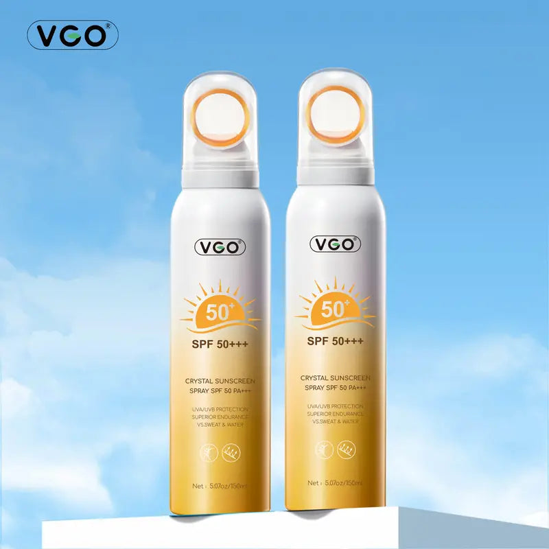 Vgo-Crystal Sunscreen Spray SPF 50 PA +++ Waterproof Sweatproof High-Efficiency Sunscreen Fine Mist Spray-A