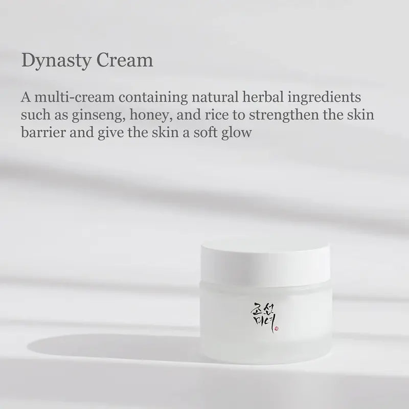 [Beauty of Joseon] Dynasty Cream 50Ml, Hydrating Face Moisturizer for Dry, Sensitive Skin, Firm and Creamy Texture, Long-Lasting Moisture, Glow Finish, Firms Skin Barrier, 5% Ginseng Root Water, Korean Skincare, Viral Cream