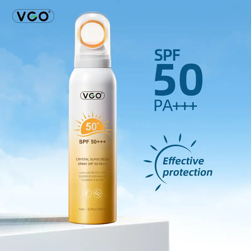 Vgo-Crystal Sunscreen Spray SPF 50 PA +++ Waterproof Sweatproof High-Efficiency Sunscreen Fine Mist Spray-A