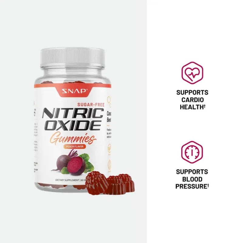 Snap Supplements - Berry Flavor Nitric Oxide Beets + Nitric Oxide Gummies + NO Booser 60Ct + Free Shaker (14Oz) - Natural Supplement Bundle