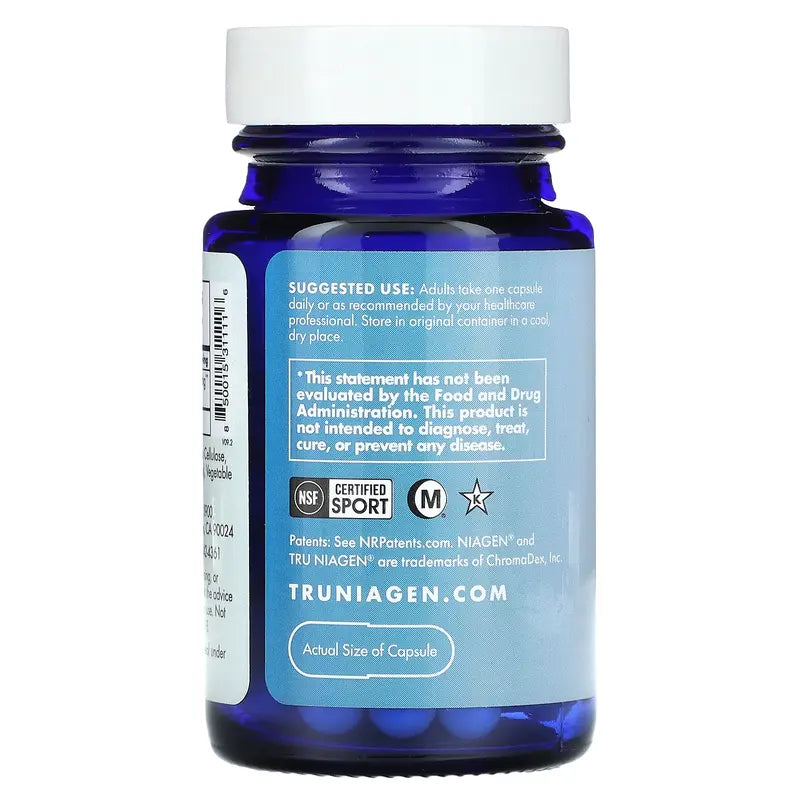 Tru Niagen Nicotinamide Riboside, 300 Mg, 30 Vegetarian Capsules