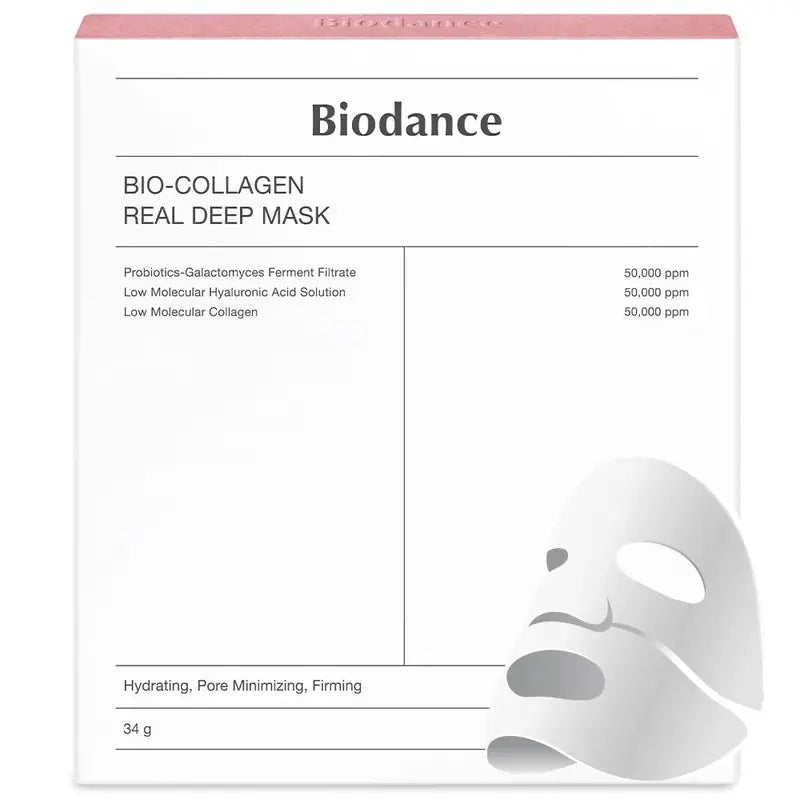 BIODANCE Bio Collagen Real Deep Mask, Overnight Mask, Pore Eraser Mask, Hydrogel Mask Sheet, Pore Tightening, Hydrating, Low Molecular Collagen Face Mask | 34G Collagen Sleepingmask Bio Collagen Bio Collagen Biocollagen Dance