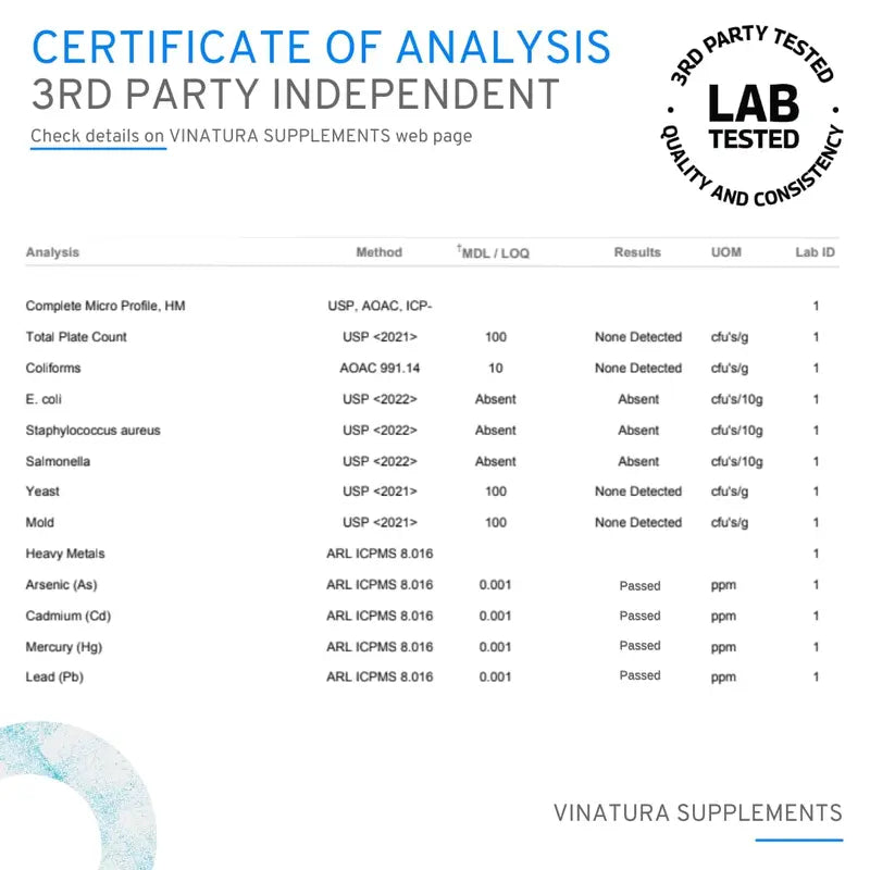 VINATURA Lactobacillus Salivarius Oral Probiotics