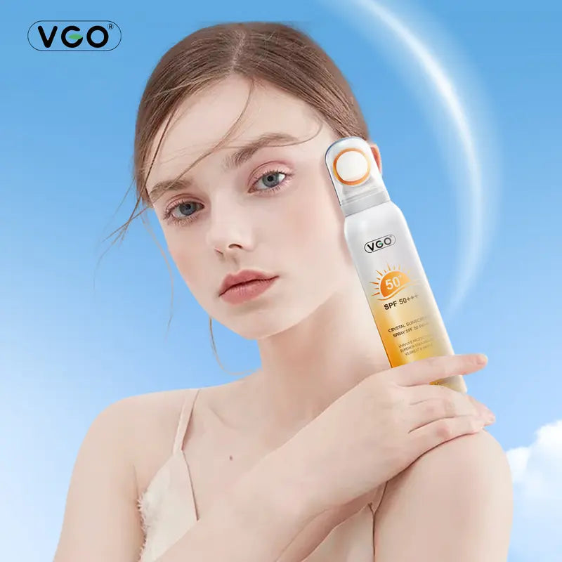 Vgo-Crystal Sunscreen Spray SPF 50 PA +++ Waterproof Sweatproof High-Efficiency Sunscreen Fine Mist Spray-A