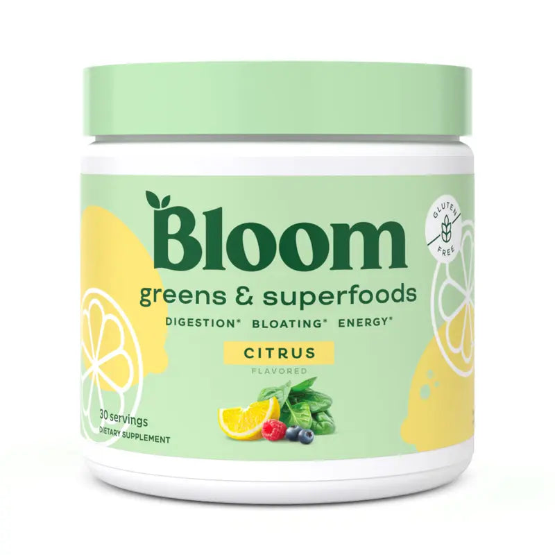 30Ct Bloom Nutrition Greens and Superfoods Powder - Probiotics for Digestive Health & Bloating Relief for Women, Digestive Enzymes for Gut Health, Best Tasting Greens